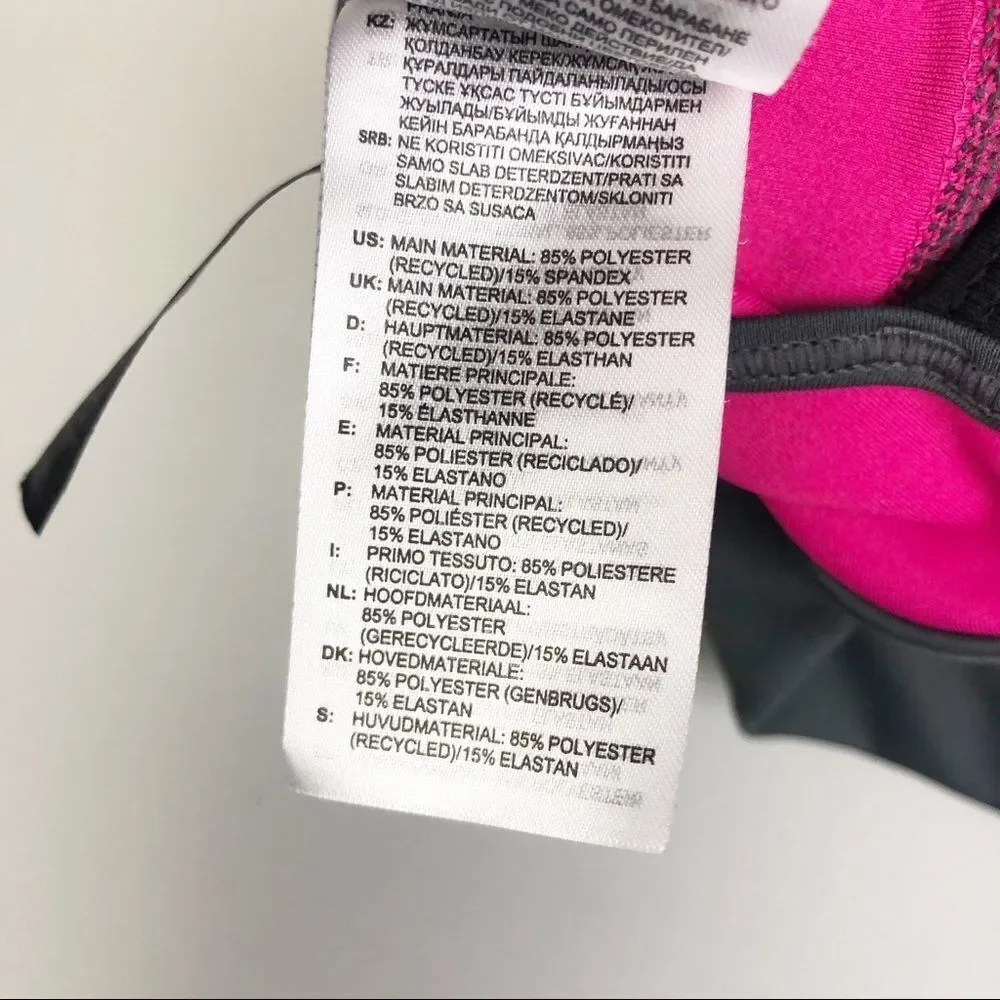 ADIDAS | Strappy Light Support Sports Bra Hot Pink & Gray Women’s XL